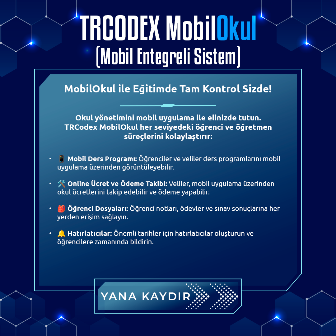 EntegreOkul - MobilOkul Yazılım Sistemi - Görsel 10